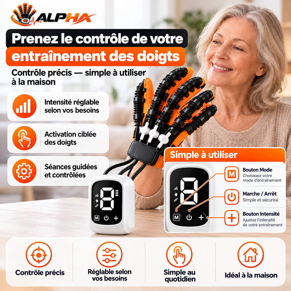 Gant de rééducation pour la main