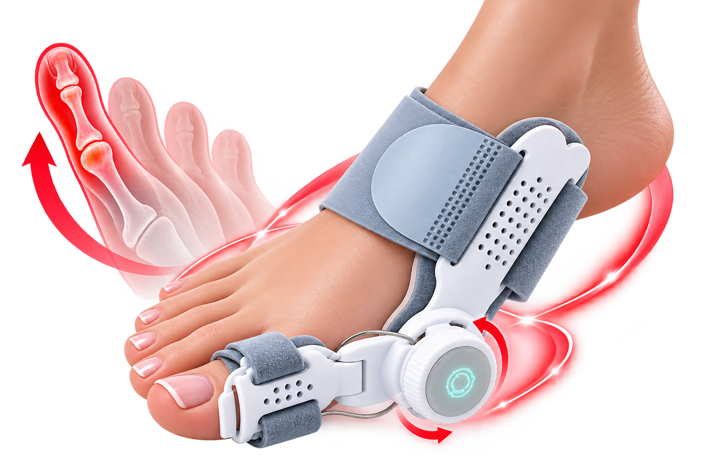 Correcteur Hallux Valgus Alpha porté au pied